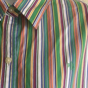 Ralph Lauren Striped Button Down Shirt  Size Large